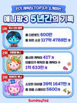 선데이토즈 '애니팡3', 5년간 하트 117억개