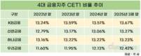 4대 금융지주, CET1비율 상승세…주주환원도 강화