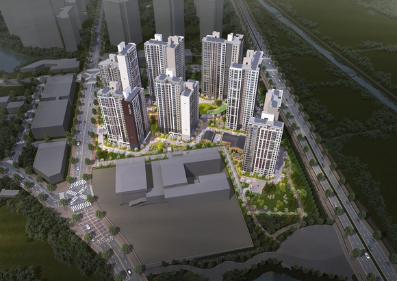 ▲‘힐스테이트 용인마크밸리’ 조감도 / 자료=현대건설  ‘힐스테이트 용인마크밸리’ 분양 중…부동산 규제 피한 수혜단지