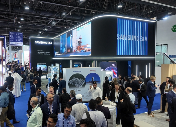 ▲삼성E&A 아디펙 2025 부스 전경 / 사진=삼성E&A 삼성E&A, 그린수소 생산 솔루션 컴퍼스H2-P 출시