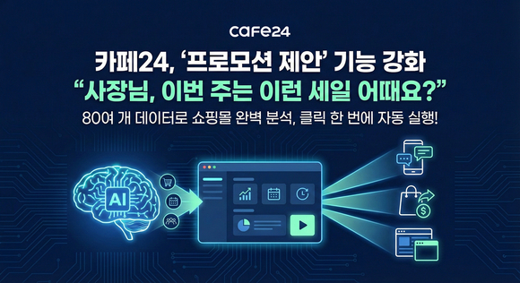 카페24 “프로모션 제안 기능으로 쇼핑몰 고민 해결”